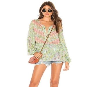 Spell City Lights Blouse - Sage
